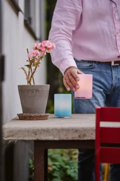 Kerzenhalter Silky 115 x 85 mm Blau