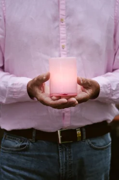 Kerzenhalter Silky 115 x 85 mm Pink