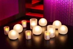 Kerzenhalter Snowy 100 x Ø 80 mm Weiß