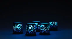 Kerzenhalter Twine 75 x Ø 75 mm Schwarz