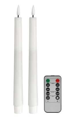 LED Antique Candle, 2xAAA batterien 245 x Ø 22 mm Weiß