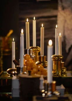 LED Antique Candle, 2xAAA batterien 245 x Ø 22 mm Weiß