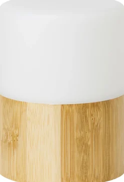 LED -Kerzenhalter Bright Bambus 105 x Ø 75 mm Weiß