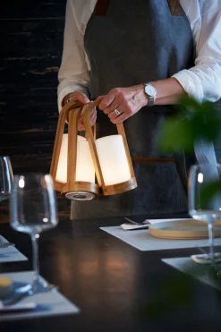 LED -Kerzenhalter Easy Bambus 240 x Ø 100 mm Weiß