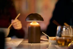 LED Lamp Cordless Amanita 18 x Ø 12 cm 19 Std. Braun