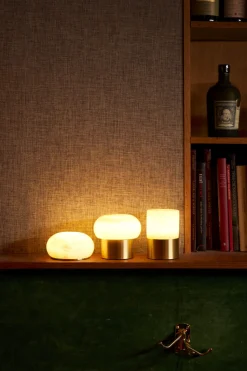 LED Lamp Cordless Namak 10,5 x Ø 11,5 cm 14 Std. Messing