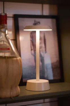 LED Lampe kabellos Nour 26,3 x Ø 11,9 cm 14 Std. Taupe