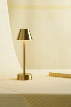 LED Lampe kabellos Zelda 32 x Ø 10,3 cm 14 Std. Messing