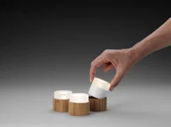 LED Mini Lamp, Bambushalter 33 x Ø 57 mm Nature