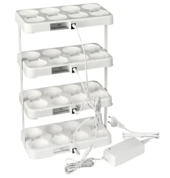 LED Mini Lamp Ladestation, 32 Stück 255 x 140 x 430 mm Weiß