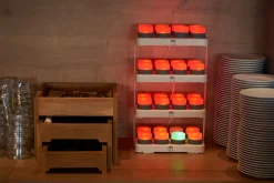 LED Mini Lamp Ladestation, 32 Stück 255 x 140 x 430 mm Weiß