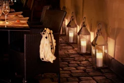 LED-Stumpenkerze, wiederaufladbar 220 x Ø 75 mm 12 Std. Weiß