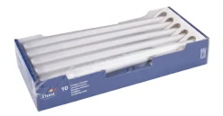 Leuchterkerzen, getaucht 260 x Ø 22 mm 7 Std. Silber