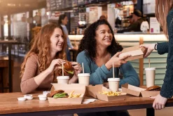 Menübox Burger 700 ml Braun ungeteilt