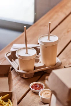 Menübox Burger 700 ml Braun ungeteilt