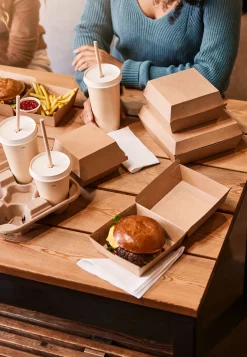 Menübox Dinner 1300 ml Braun ungeteilt