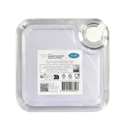 Party Teller Mehrweg 20 x 20 cm Transparent