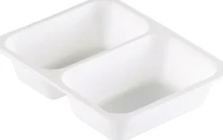 PP-Schale Caterline 227 x 178 x 50 mm Weiß 2-Teilung