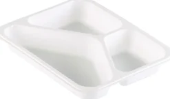 PP-Schale Caterline 227 x 178 x 32 mm Weiß 3-Teilung