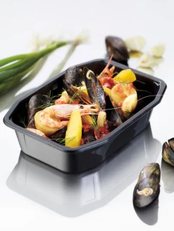 PP-Schale HMR 215 x 148 x 50 mm Schwarz ungeteilt