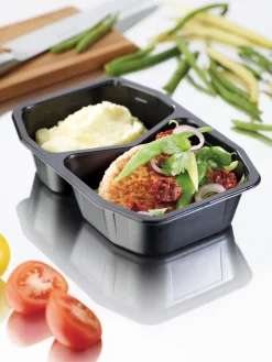 PP-Schale HMR 215 x 148 x 50 mm Schwarz 2-Teilung