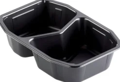 PP-Schale HMR 215 x 148 x 50 mm Schwarz 2-Teilung