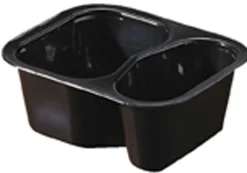 PP-Schälchen 138 x 114 x 53 mm Schwarz 2-Teilung