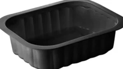 PP-Schälchen 138 x 114 x 35 mm Schwarz ungeteilt