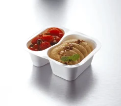 PP-Schälchen 138 x 114 x 53 mm Weiß 2-Teilung