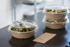 Salatschale Bagasse 1200 ml Braun ungeteilt