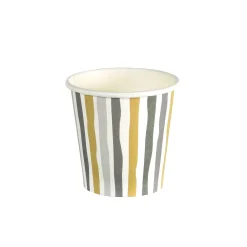 Schnapsglas aus Pappe 6 cl Stripes Black and Gold