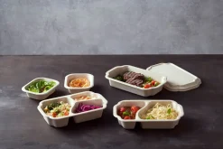 Side Dish Tray 140 x 116 x 55 mm Braun ungeteilt