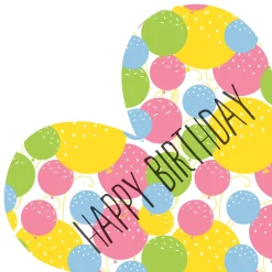 Silhouettes Airlaid Serviette 33 cm Birthday Heart