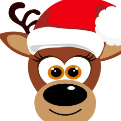 Silhouettes Airlaid Serviette 33 x 33 cm Reindeer smiley