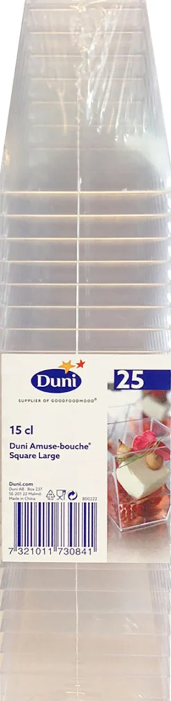 Square, groß 15 cl Transparent ungeteilt