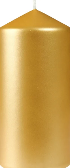 Stumpenkerze matt 150 x Ø 70 mm 50 Std. Gold