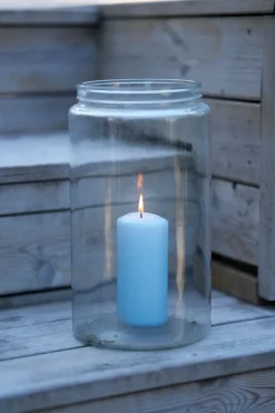 Stumpenkerzen 150 x Ø 70 mm 62 Std. Leicht Blau