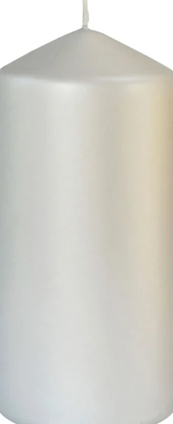 Stumpenkerzen, matt 150 x Ø 70 mm 50 Std. Silber