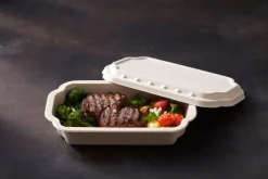 Take-Away Fibre Deckel 256 x 165 x 19 Braun