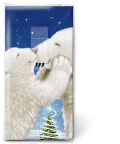 Taschentücher 21,5 x 22 cm Polar Bear Kiss