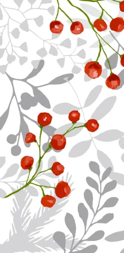 Taschentücher 21,5 x 22 cm Red Berries