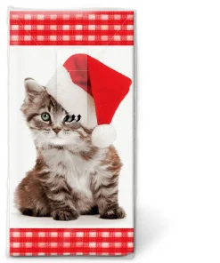 Taschentücher 21,5 x 22 cm Santa Kitty