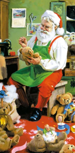 Taschentücher 21,5 x 22 cm Santa is busy