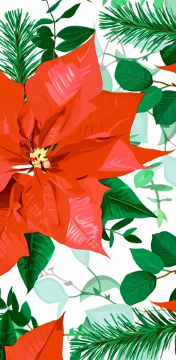 Taschentücker 21,5 x 22 cm Floral Christmas