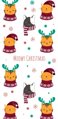 Taschentücker 21,5 x 22 cm Meowy Xmas