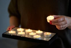 Teelichte, 6 Std. Ø 39 mm 6 Std. Weiß