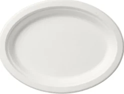 Teller oval Ø 26 cm Weiß