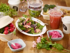 Teller, oval Braun 32 cm Weiß