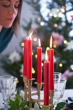Tischkerzen 250 x Ø 22 mm 9 Std. Rot