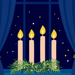 Tissue-Serviette 24 x 24 cm Advent Night 3-lagig